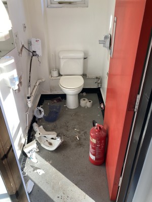 Vandalised Toilet